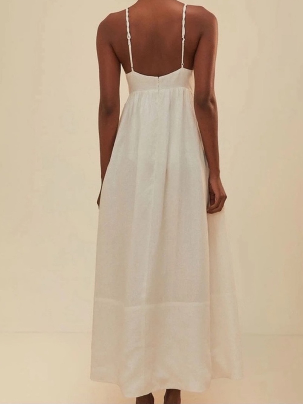 Farm Rio Coconut Tree Embroidered Linen Maxi Dress White Size XL Extra Large - Picture 4 of 4